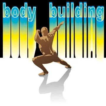 Vector bodybuilding silhouettes Illustrazione stock