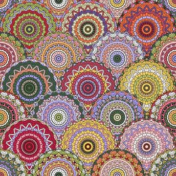 Vector boho chic flower seamless pattern. Elegant floral background for Stock Illustration