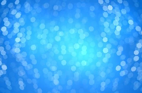 Vector bokeh blur lights in blue color Stock Illustration