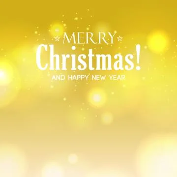 Vector bokeh Merry Christmas background. Defocused lights. Abstract blurred Stock Illustration