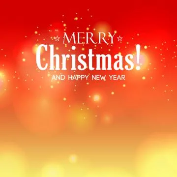 Vector bokeh Merry Christmas background. Defocused lights. Abstract blurred Stock Illustration