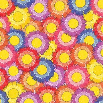 Vector of Bold Multi-Color Flower Background Stock Illustration