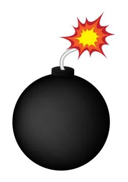 Vector bomb before explosion Illustrazione stock