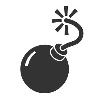 Vector bomb symbol. Flat icon for design Stock Illustration