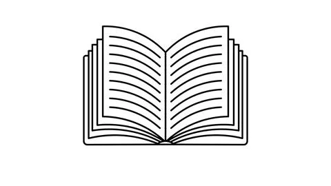 Vector book car with black image on white background Illustrazione stock