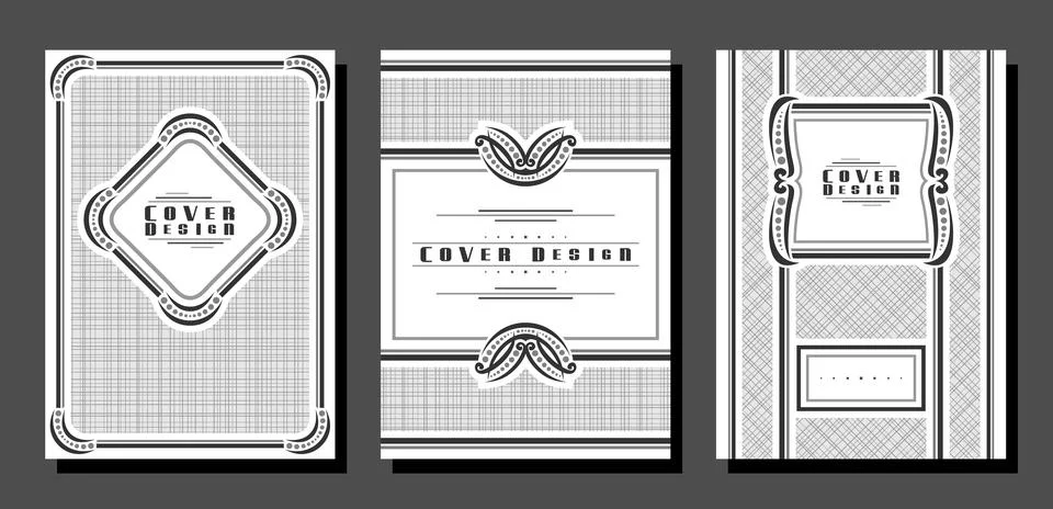 Vector Book Cover Set Stock Illustration