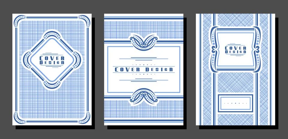 Vector Book Cover Set Stock Illustration