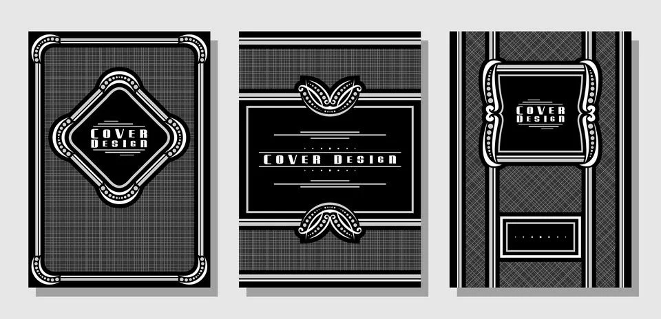 Vector Book Cover Set Stock Illustration