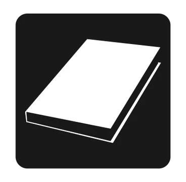 Vector book Icon with black background Stock Illustration