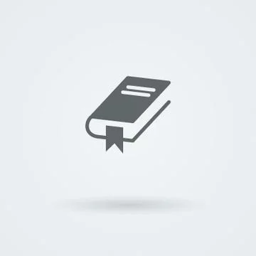 Vector book icon, simple flat design. Stock Illustration