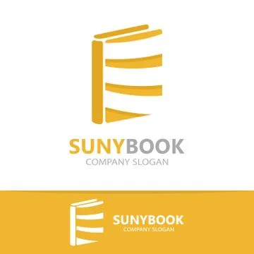 Vector book logo concept Stock Illustration