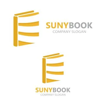 Vector book logo concept Stock Illustration