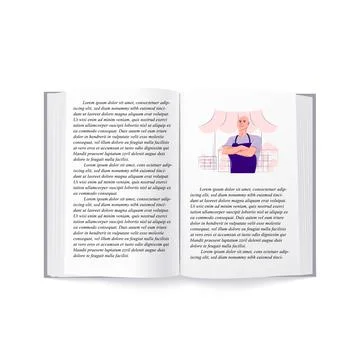 Vector book in mesh gradient style. Editable color Stock Illustration
