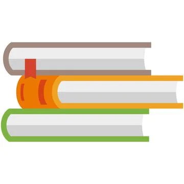 Vector book stack, textbook pile icon isolated illustration Stock Illustration