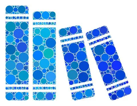 Vector Books Collage of Small Circles Illustrazione stock