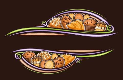 Vector border for Baked Goods Stock Illustration
