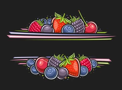 Vector border for Berries Stock Illustration
