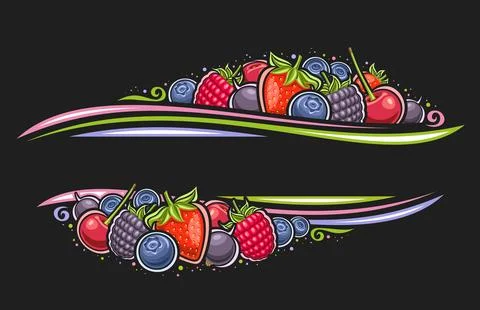 Vector border for Berries Stock Illustration