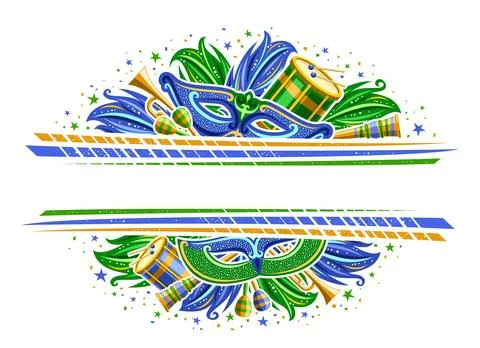 Vector Border for Brazil Carnival Illustrazione stock