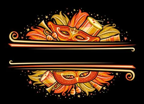 Vector Border for Brazil Carnival Stock Illustration