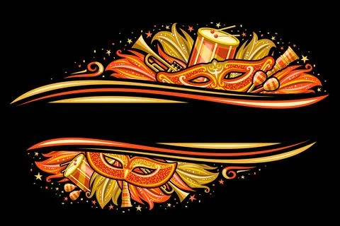 Vector Border for Brazil Carnival Stockillustratie