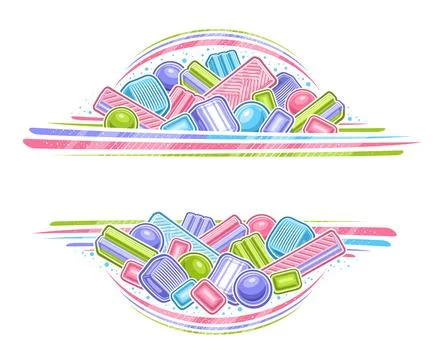 Vector border for Bubble Gum Illustrazione stock