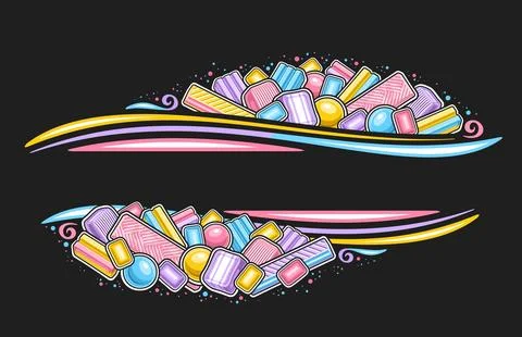 Vector border for Bubble Gum Stock Illustration
