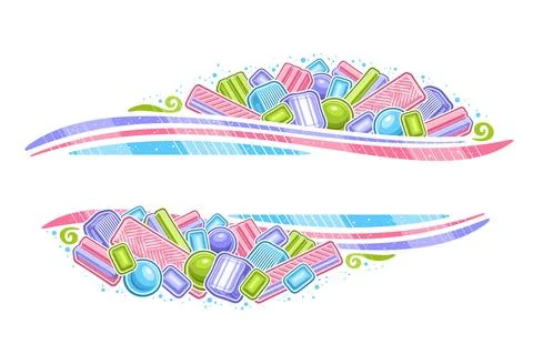 Vector border for Bubble Gum Stock Illustration