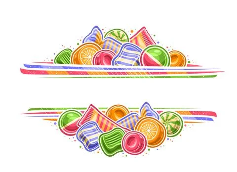 Vector border for Candy Shop Stock Illustration