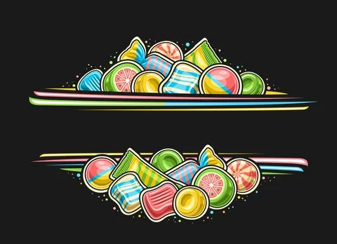 Vector border for Candy Shop Stock Illustration