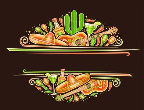 Vector border for Cinco de Mayo Stock Illustration