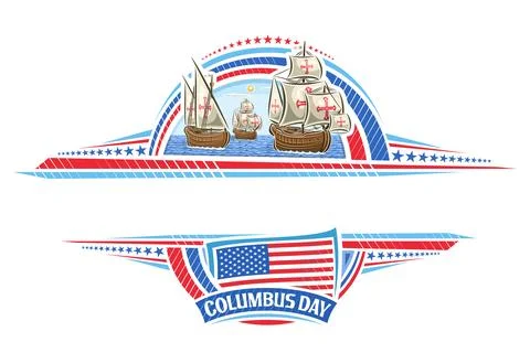 Vector border for Columbus Day Stock Illustration