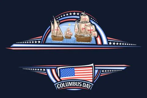 Vector border for Columbus Day Stock Illustration