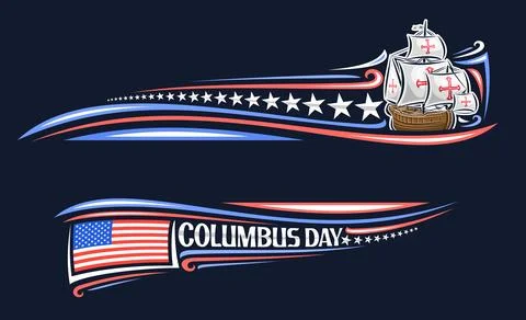 Vector border for Columbus Day Stock Illustration