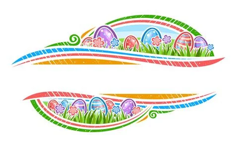 Vector Border for Easter Holiday Stock Illustration