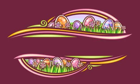 Vector Border for Easter Holiday Stock Illustration