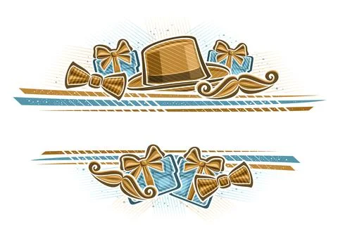 Vector border for Father's Day Stock Illustration