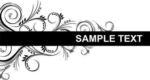 Vector border with floral ornaments イラスト素材
