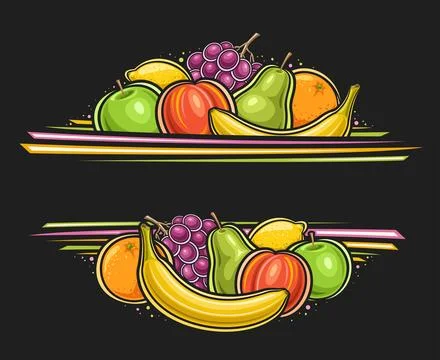 Vector border for Fruits Stock Illustration