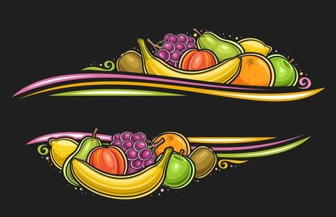 Vector border for Fruits Stock Illustration