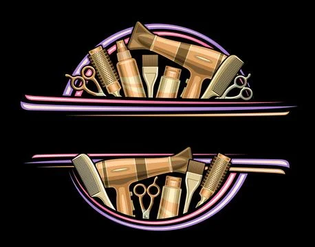 Vector border for Hair Salon Stock Illustration
