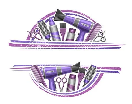 Vector border for Hair Salon Stock Illustration