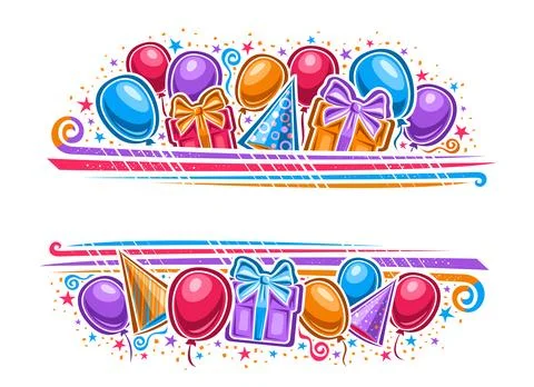 Vector Border for Happy Birthday Stock Illustration