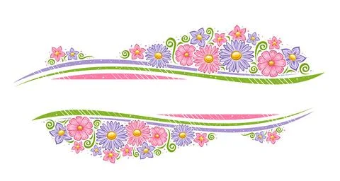 Vector border for Holiday Flowers Stock Illustration