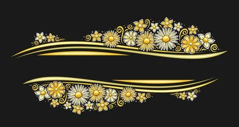 Vector border for Holiday Flowers Stock Illustration