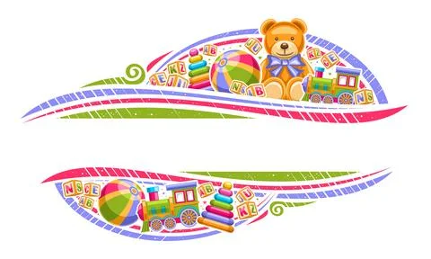 Vector border for Kid Toys Stock Illustration