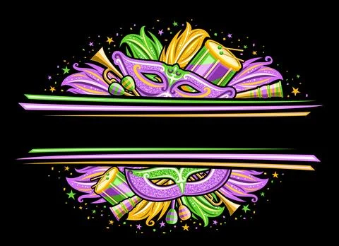 Vector Border for Mardi Gras Carnival Illustrazione stock