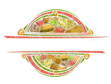 Vector border for Oriental Sweets Stock Illustration