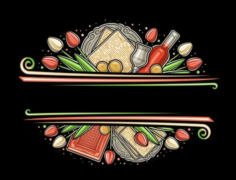 Vector Border for Passover Stock Illustration
