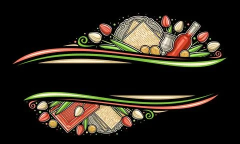 Vector Border for Passover Stock Illustration